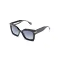 Marc Jacobs Eyewear engraved-logo square-frame sunglasses - Black