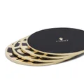 L'Objet leopard-print set of four coasters - Gold