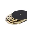 L'Objet leopard-print set of four coasters - Gold