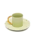 L'Objet x Haas Brothers cups and saucers (6-person setting) - Green