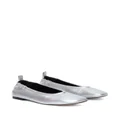 3.1 Phillip Lim ID metallic-finish ballerina shoes - Silver