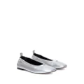 3.1 Phillip Lim ID metallic-finish ballerina shoes - Silver