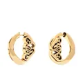 Alexander McQueen Seal logo-motif hoop earrings - Gold