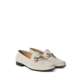 Brunello Cucinelli decorative-buckle leather shoes - White