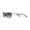 Burberry Eyewear check detail round sunglasses - Black