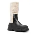 Brunello Cucinelli shearling-trim combat boots - Black