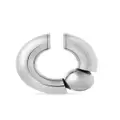 Balenciaga Mega logo-engraved earcuff - Silver