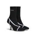 Marni logo intarsia-knit ankle boots - Black