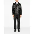 Alexander McQueen zipped leather biker jacket - Black