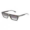 Marc Jacobs Eyewear tortoiseshell-effect pilot-frame sunglasses - Brown