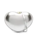 Maje heart-shaped leather bag - Silver
