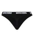 Moschino logo-waistband stretch-cotton briefs - Black
