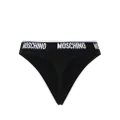 Moschino logo-waistband stretch-cotton briefs - Black