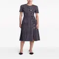 Altuzarra Myrtle striped midi dress - Neutrals