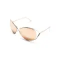 TOM FORD Eyewear Nicoletta oversize-frame sunglasses - Gold
