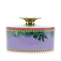 Versace palm-tree ceramic lid-bowl - Purple