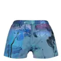 Paul Smith Narcissus-print swim shorts - Blue