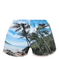 Paul Smith Paradise-print swimming shorts - Blue