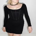 Dion Lee boned mini dress - Black