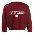 izzue logo-embroidered zip-up bomber jacket