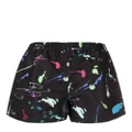 Paul Smith Paint Mark-print swim shorts - Black