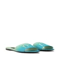 Dolce & Gabbana logo-appliqué ombré slippers - Blue