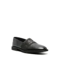 Moschino logo-print leather loafers - Black
