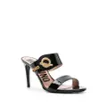 Moschino chain-detail patent leather mules - Black