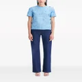 Oscar de la Renta Gardenia guipure-lace T-shirt - Blue