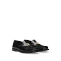 Dolce & Gabbana logo-plaque leather loafers - Black