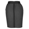 Saint Laurent moiré-effect silk pencil skirt - Black