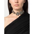 Blumarine rose-detail choker necklace - Silver