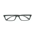 Emporio Armani matte-effect rectangle-frame glasses - Green