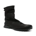 Yohji Yamamoto round-toe leather boots - Black