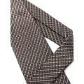 TOM FORD stripe-pattern silk tie - Brown