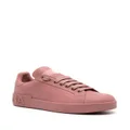 Dolce & Gabbana embossed-logo leather sneakers - Pink