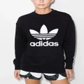 adidas logo-print cotton sweatshirt - Black