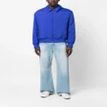 adidas embroidered-logo bomber jacket - Blue