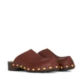 ETRO studded leather clogs - Brown
