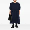 Yohji Yamamoto high-waist pleated midi skirt - Blue