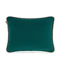 ETRO HOME Pegaso-embroidered velvet cushion - Green
