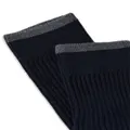 Brunello Cucinelli contrast-trim cotton socks - Blue