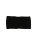 Calvin Klein Jeans logo-patch ribbed-knit headband - Black