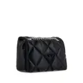 Emporio Armani logo-pendant quilted shoulder bag - Black