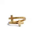 Dsquared2 cross-design brass ring - Gold