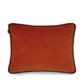 ETRO HOME logo-embroidered checked velvet cushion