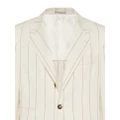 Brunello Cucinelli stripe-pattern notched-lapels blazer - Neutrals