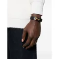 TOM FORD T-plaque leather bracelet - Black