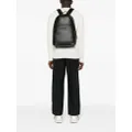 Calvin Klein logo-plaque leather backpack - Black