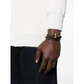 TOM FORD T-plaque leather bracelet - Brown